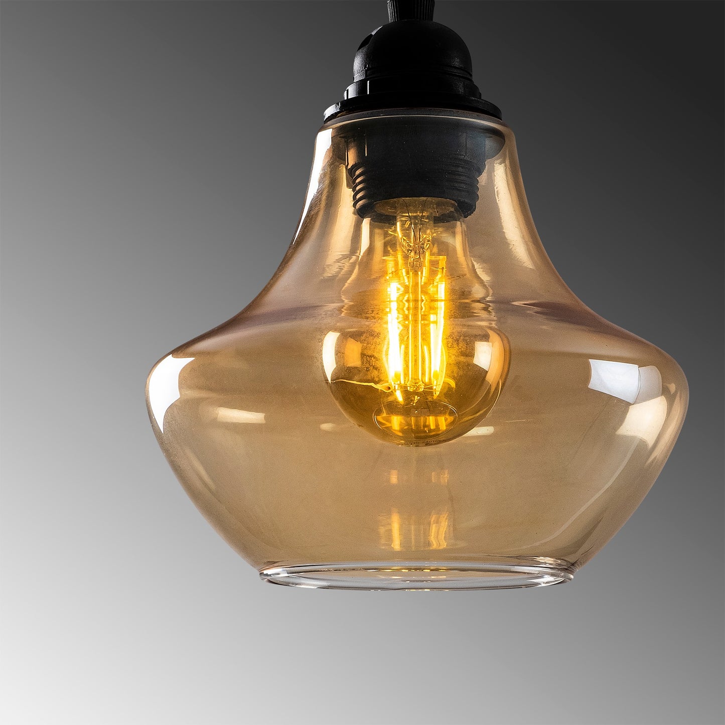 Loftlampe Gold - 054 - Sort og guldfarvet