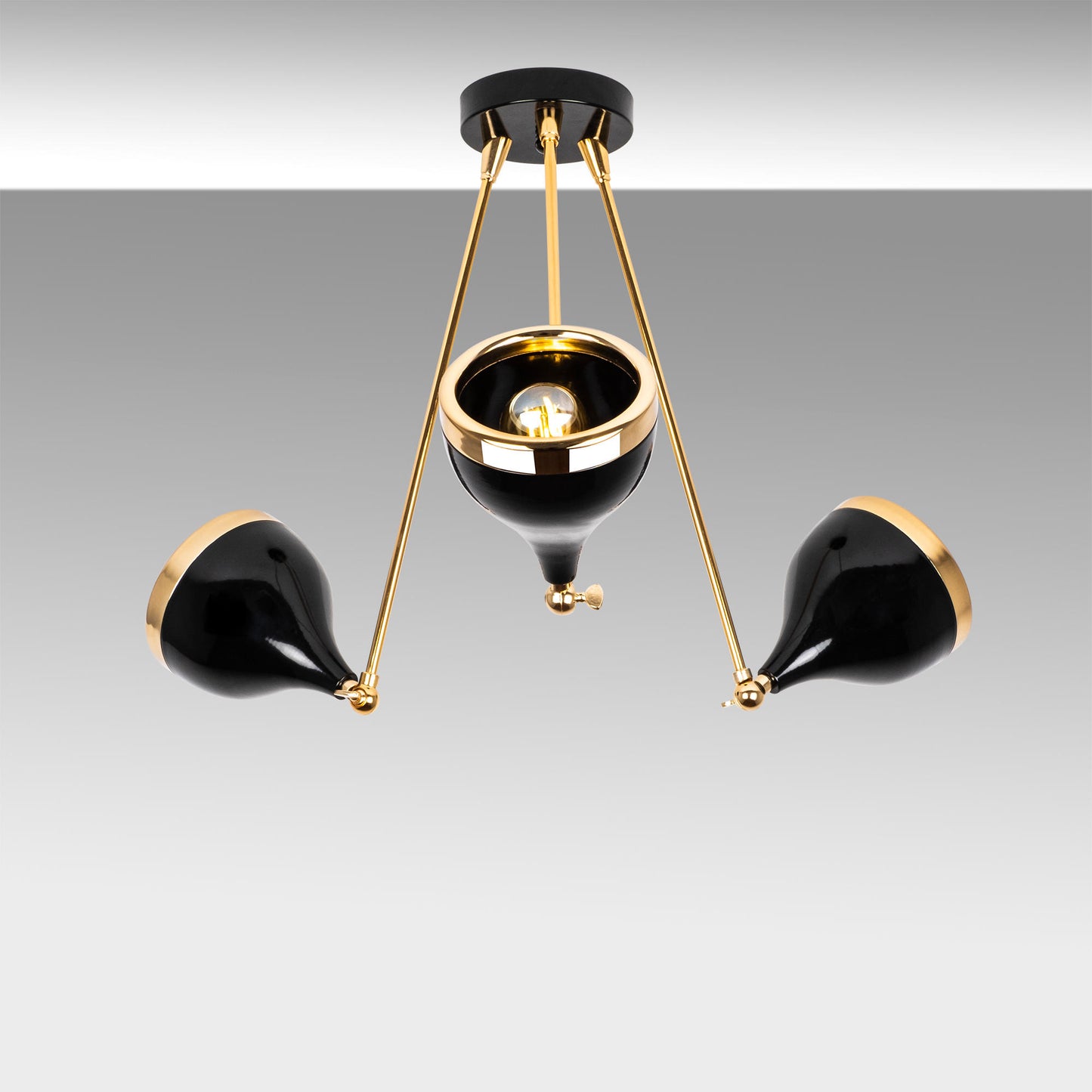 Loftlampe Yildo - 7047 - Sort og guldfarvet