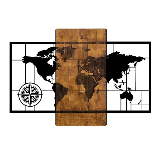 TAKK World Map With Compass - NordlyHome.dk