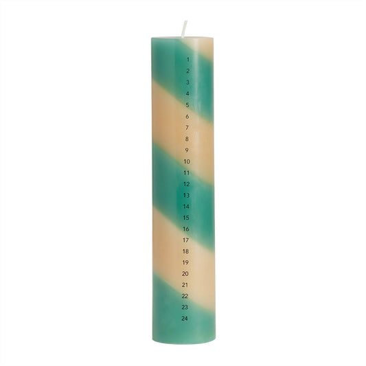 Christmas Calendar Candle - Clay / Pale Mint