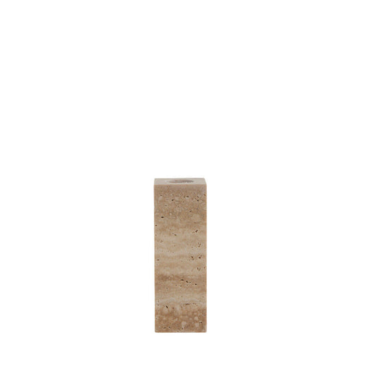 Travina lysestage 11,5 cm. sand marmor