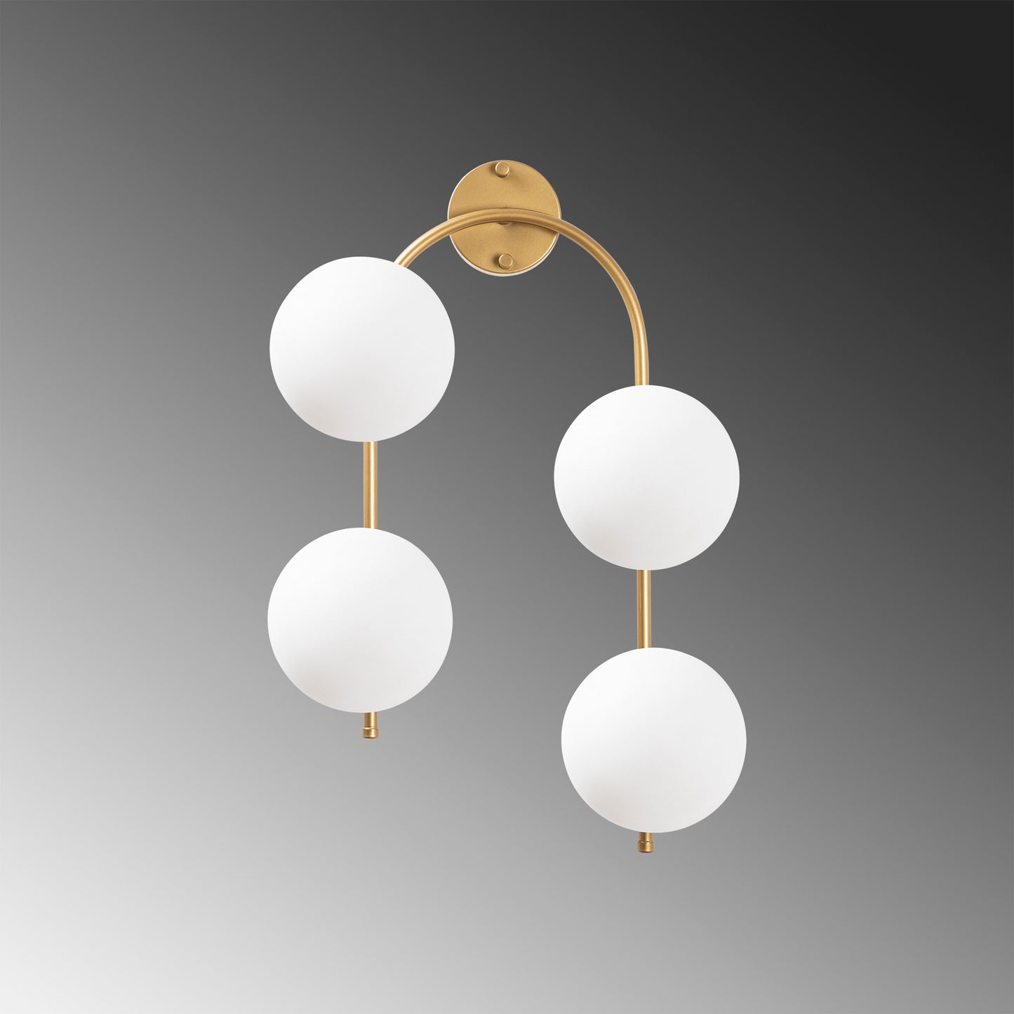 Væglampe Jewel - 10605 - Hvid og guldfarvet