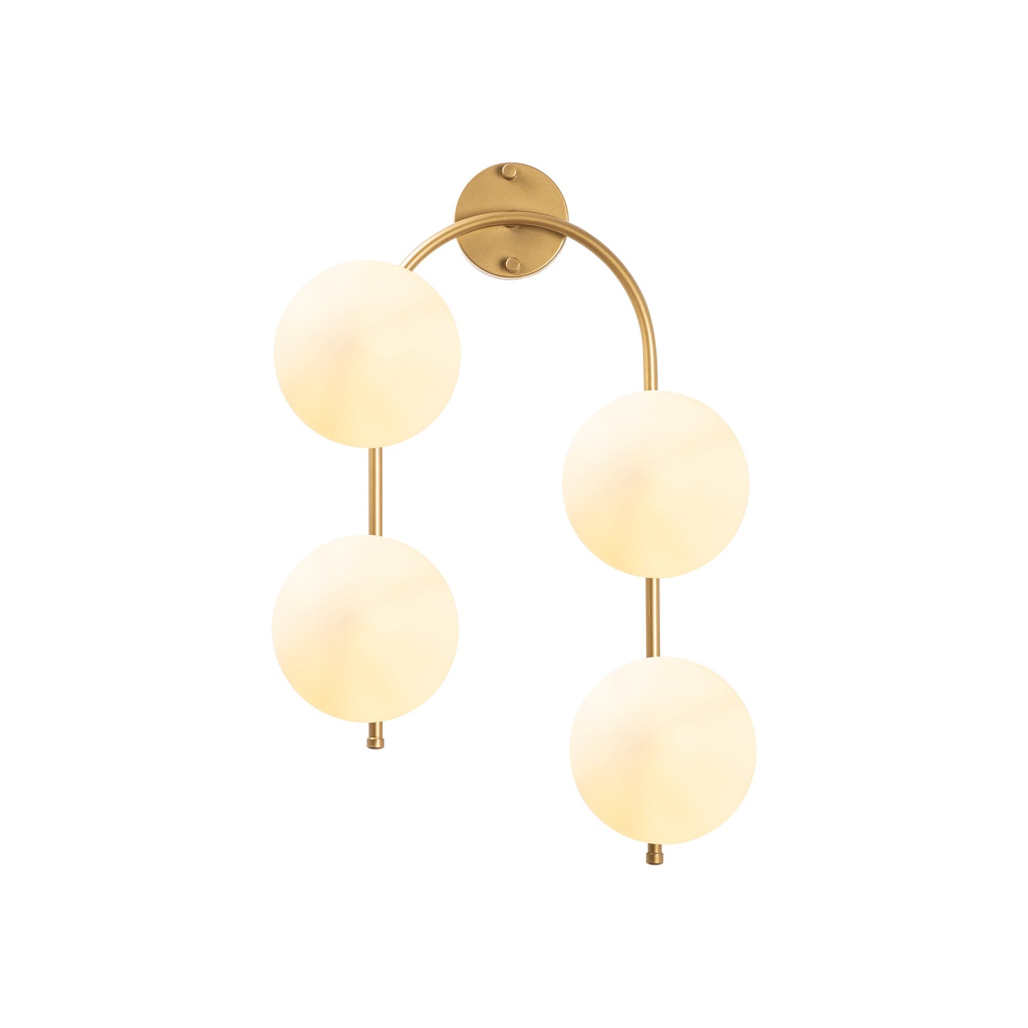 Væglampe Jewel - 10605 - Hvid og guldfarvet