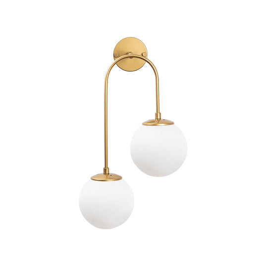 Væglampe Jewel - 10585 - Hvid og guldfarvet