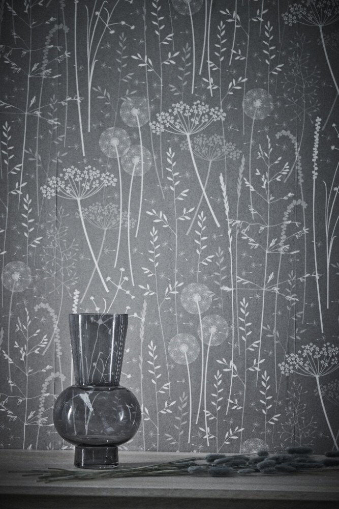 Hedria vase H24,5 cm. mørkegrå