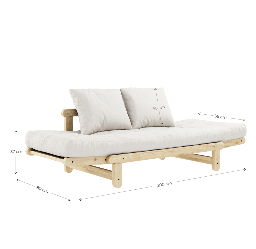 BEAT CLEAR LACQUERED W. BEAT MATTRESS SET MOCCA-6