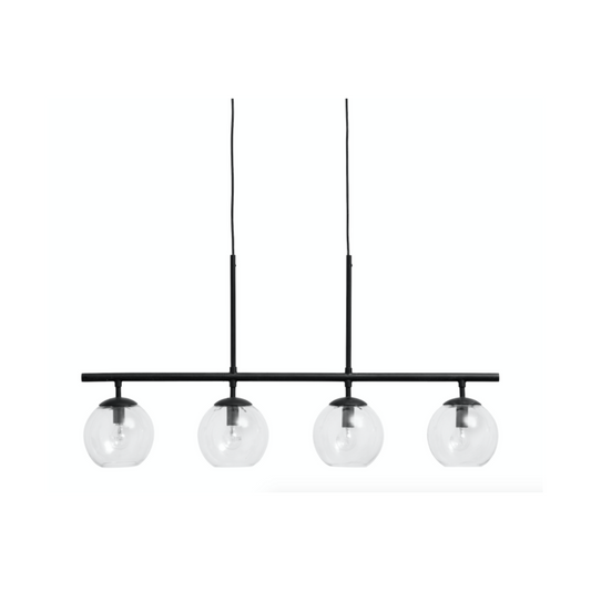 Globe Lamp, 4-In-One, Black, Hanging