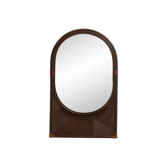 TURA spejl med træramme - 140x85 cm - brun