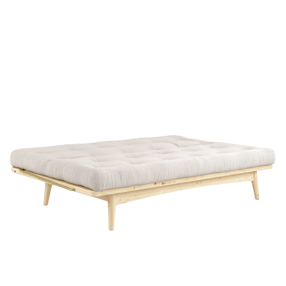 FOLK CLEAR LACQUERED W. 5-LAYER MIXED MATTRESS IVORY-1
