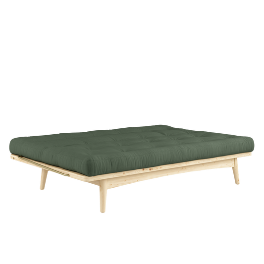 FOLK CLEAR LACQUERED W. 5-LAYER MIXED MATTRESS OLIVE GREEN-1