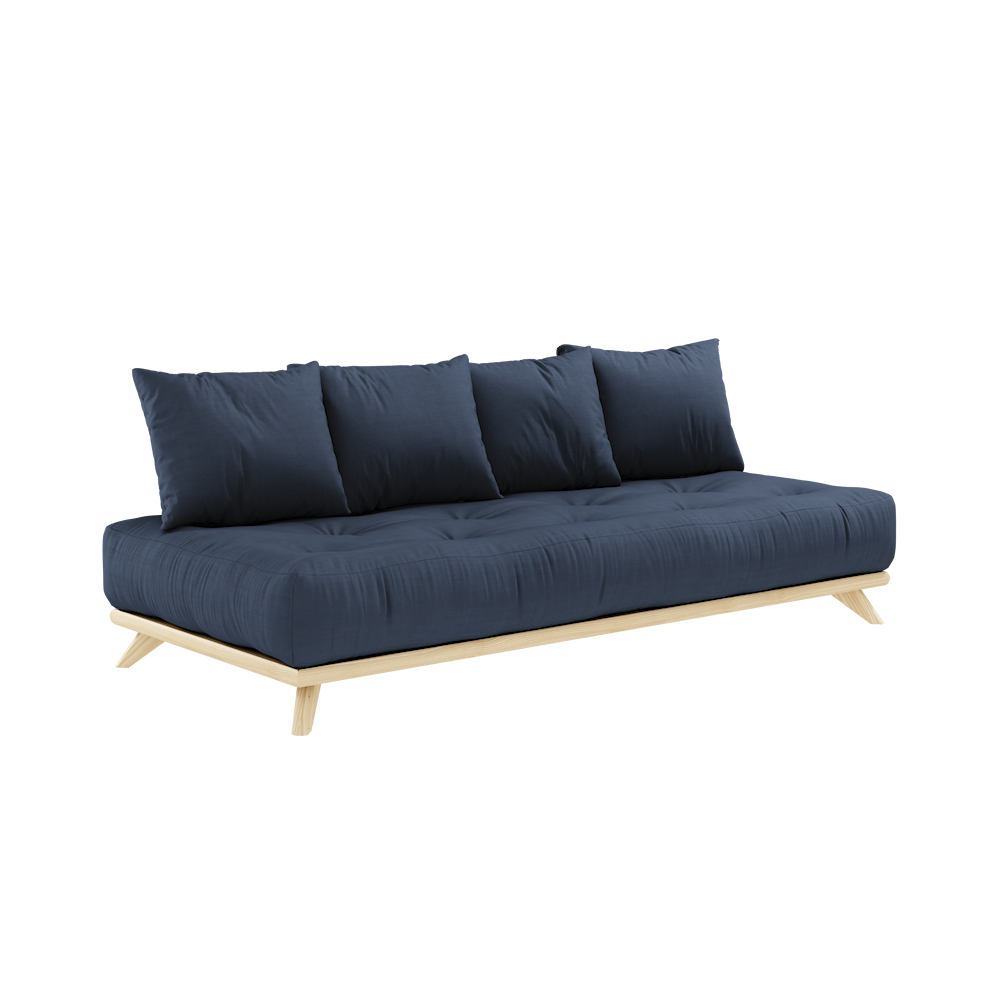 SENZA DAYBED CLEAR LACQUERED W. SENZA DAYBED MATTRESS SET NAVY-0