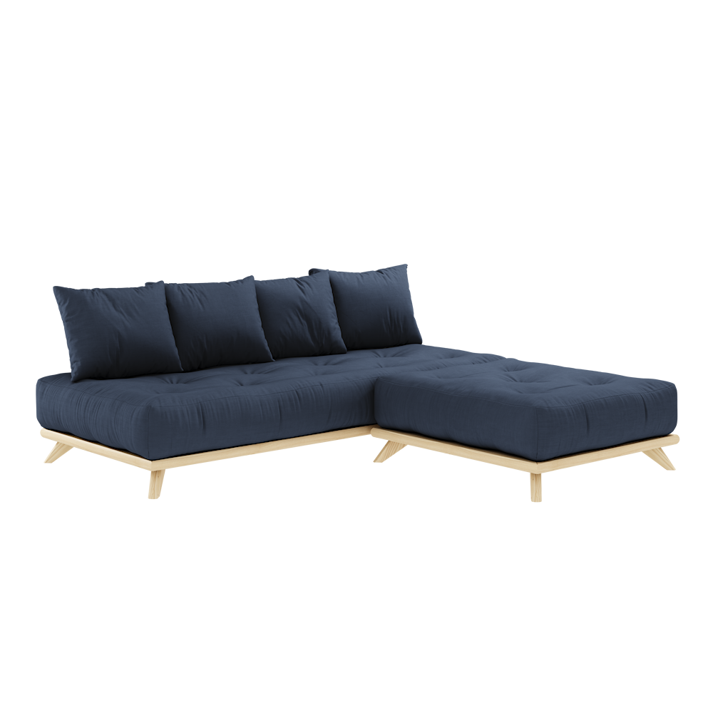 SENZA DAYBED CLEAR LACQUERED W. SENZA DAYBED MATTRESS SET NAVY-1