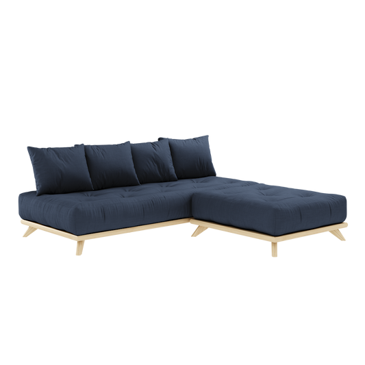 SENZA DAYBED CLEAR LACQUERED W. SENZA DAYBED MATTRESS SET NAVY-1