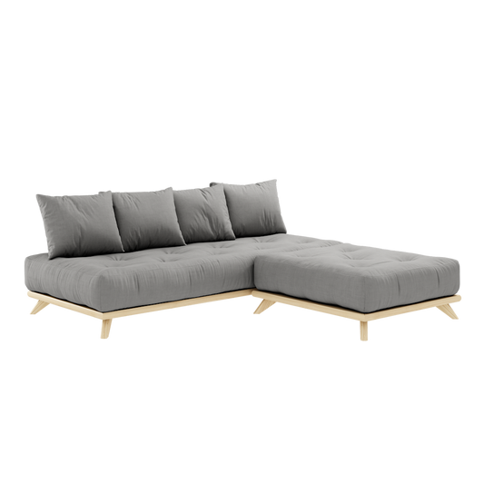SENZA DAYBED CLEAR LACQUERED W. SENZA DAYBED MATTRESS SET GREY-1