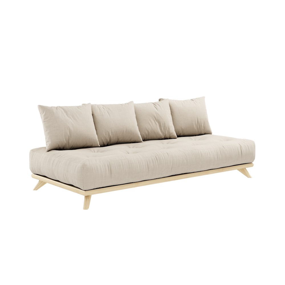 SENZA DAYBED CLEAR LACQUERED W. SENZA DAYBED MATTRESS SET BEIGE-0
