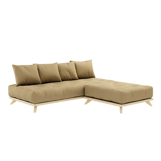SENZA DAYBED CLEAR LACQUERED W. SENZA DAYBED MATTRESS SET WHEAT BEIGE-1