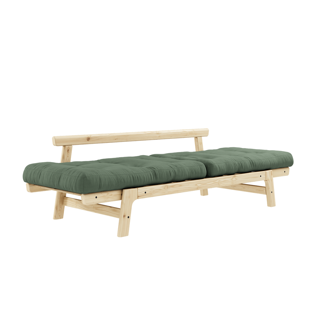 STEP CLEAR LACQUERED W. STEP MATTRESSES OLIVE GREEN-2