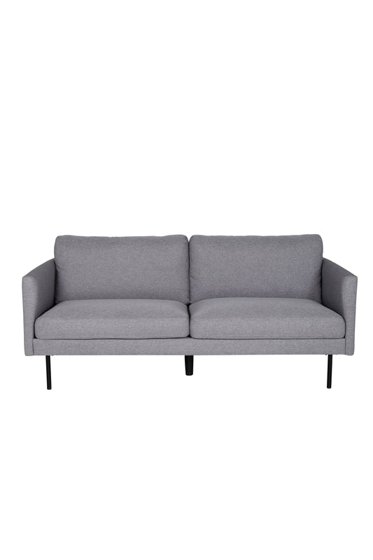 Zoom 2 personers sofa - Sort / Stålgråt stof