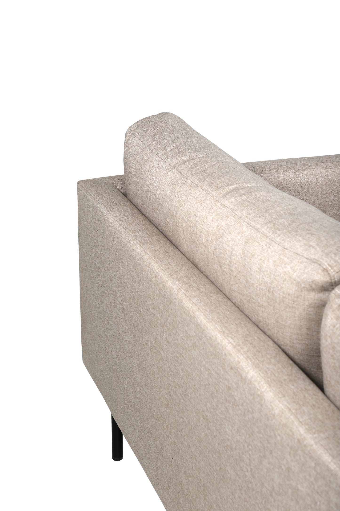 Zoom 2 personers sofa - Sort / beige stof