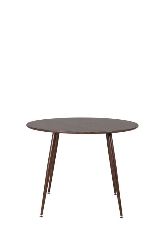 Plaza - Rundt bord 100 cm - Valnød top - Valnød ben