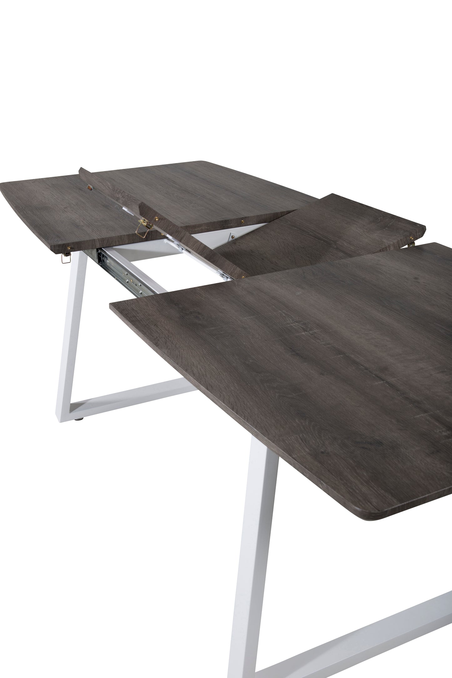 Inca Udtræksbord - grå "oak" / hvid Ben
