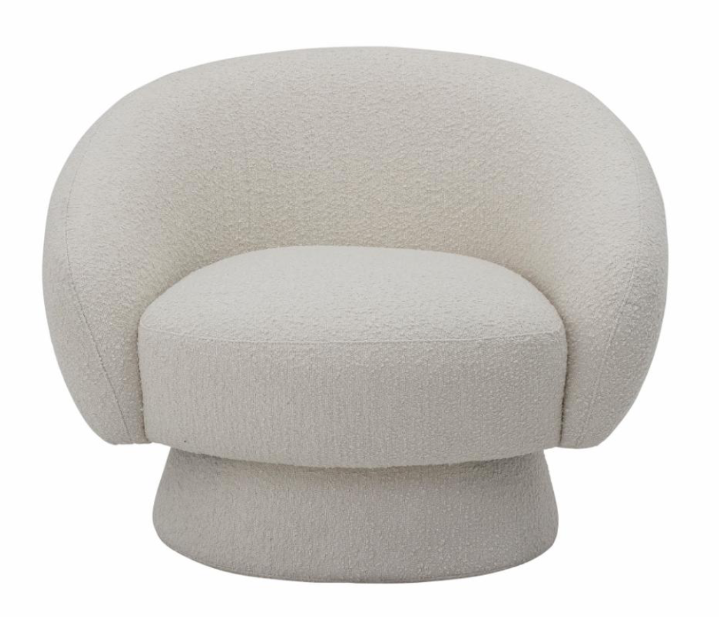 Ted - Lounge Stol, Hvid, Polyester
