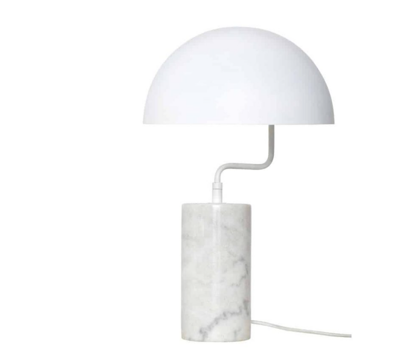 Poise - Bordlampe, hvid, metal/marmor