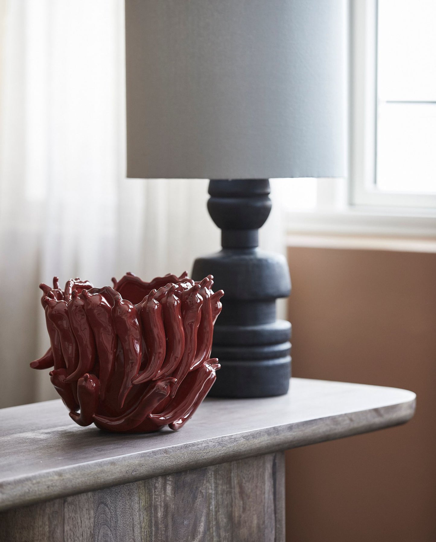 TORRES vase i keramik - rød