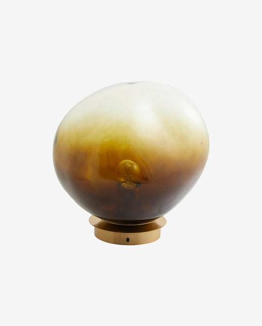 EDFU væglampe i glas ø28 cm - klar glas/brun