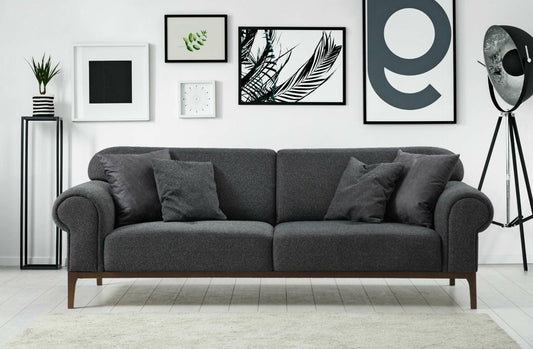 London - Mørkegrå - 3-sæders sofa