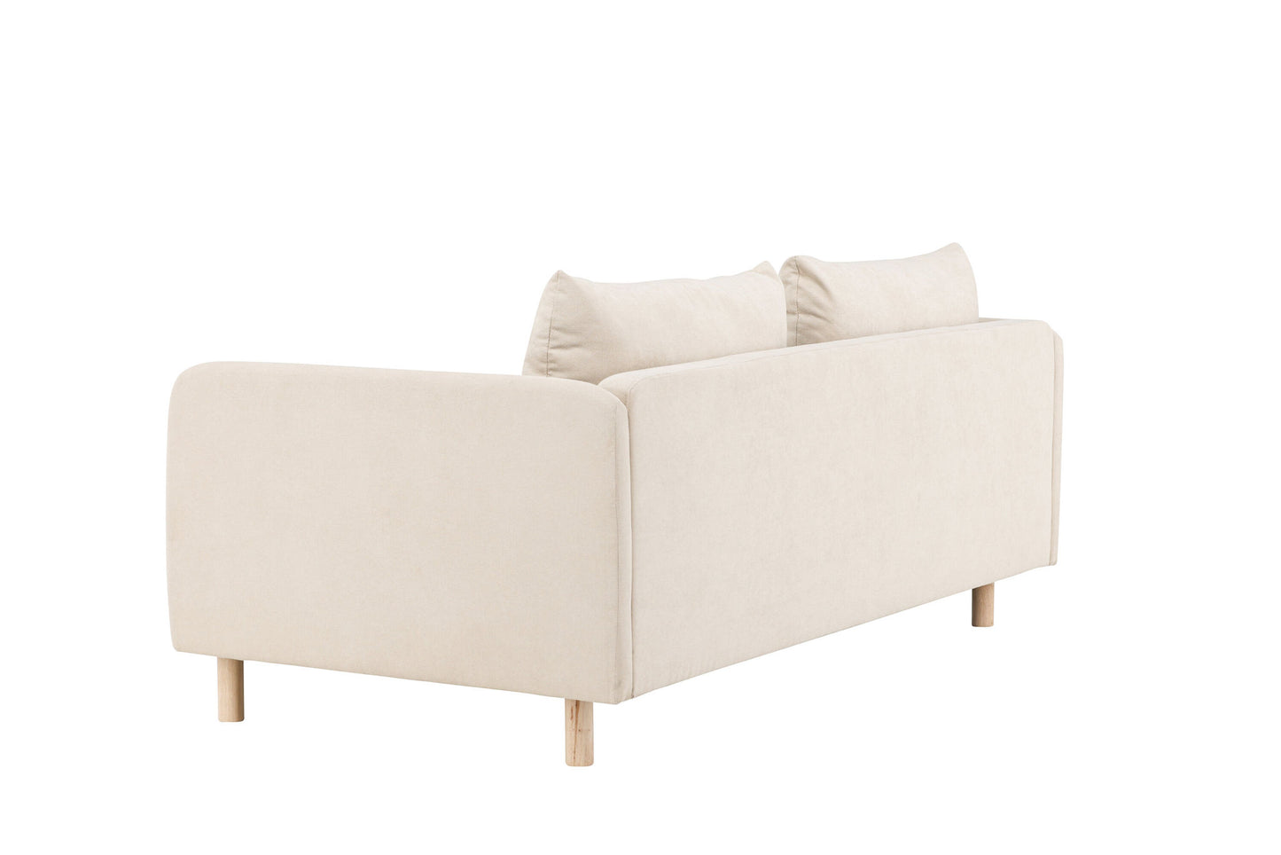 Nul 2 -sæde sofa - Woodlook / Beige stof