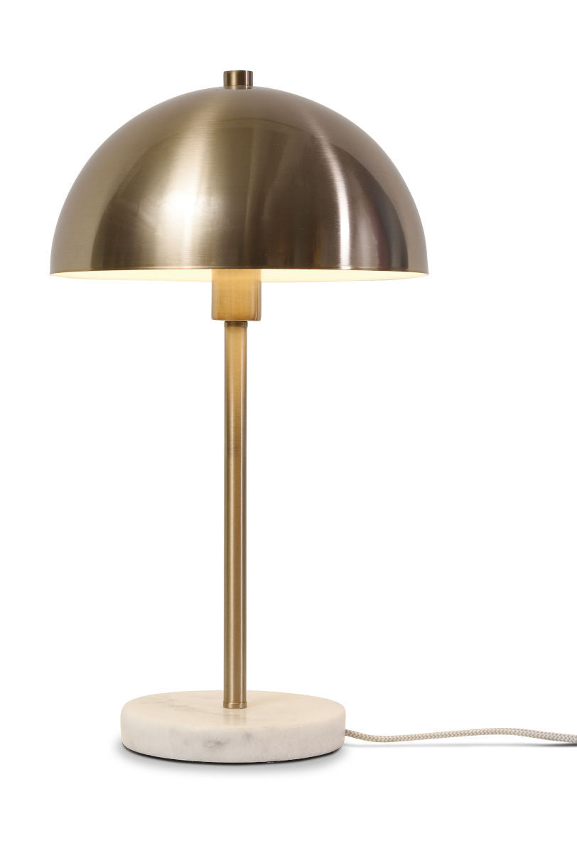 Bordlampe jern/marmor Toulouse hvid/guld