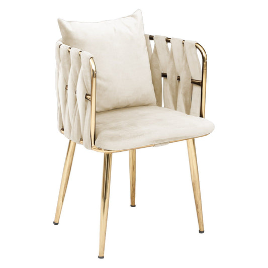 Ivy Gold - Creme - Wing Chair