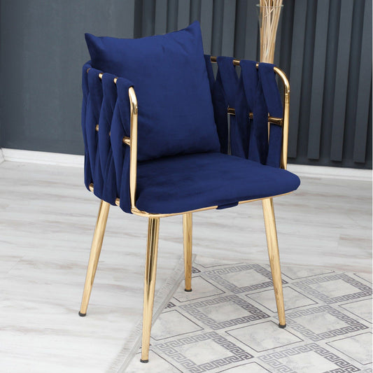 Ivy Gold - Mørkeblå - Wing Chair