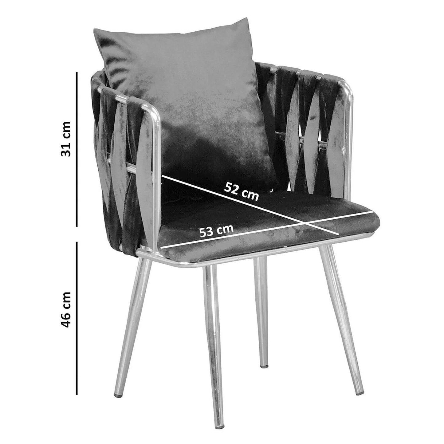 Ivy Guld - Grå - Wing Chair