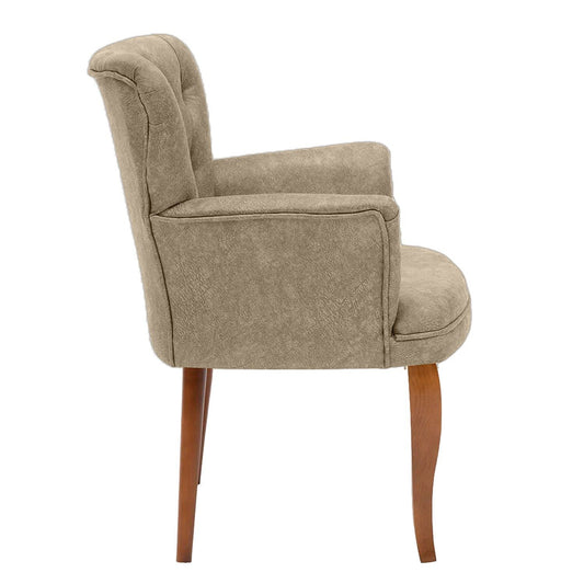 Paris Walnut Wooden - Lysebrun - Wing Chair