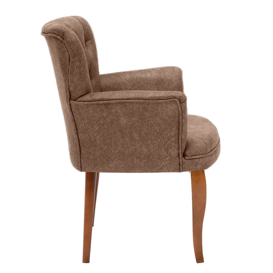 Paris Walnut Wooden - Brun - Wing Chair