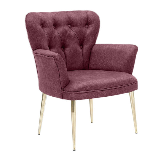 Paris Gold Metal - Dusty Rose - Wing Chair
