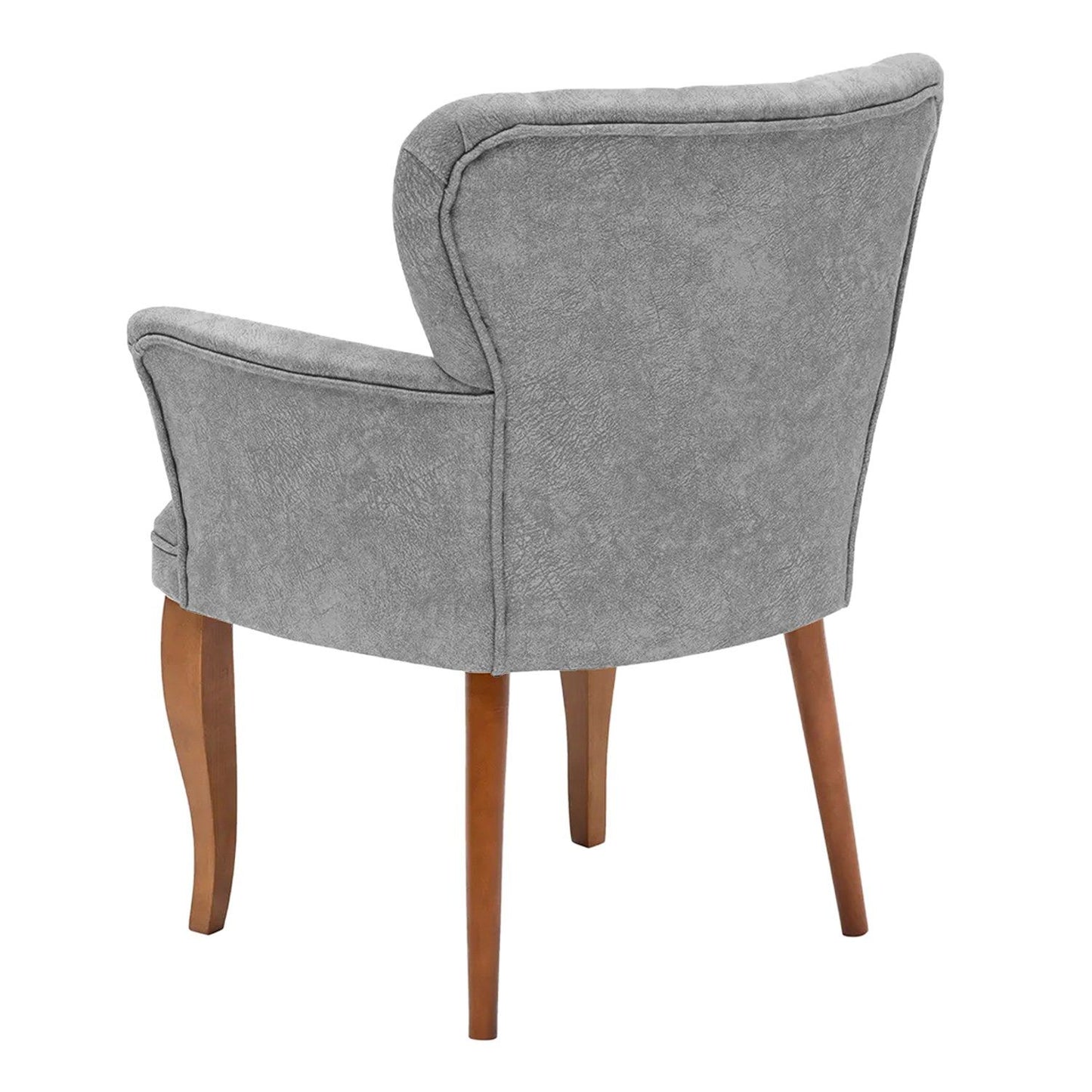 Paris Walnut Wooden - Grå - Wing Chair