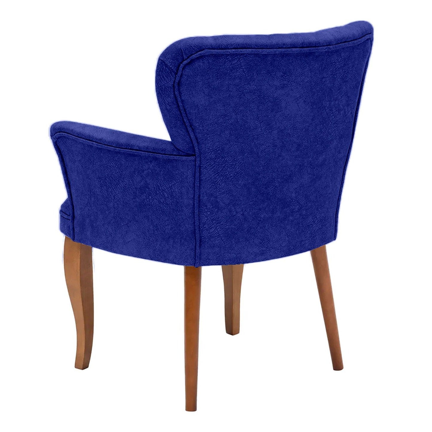 Paris Walnut Wooden - Mørkeblå - Wing Chair