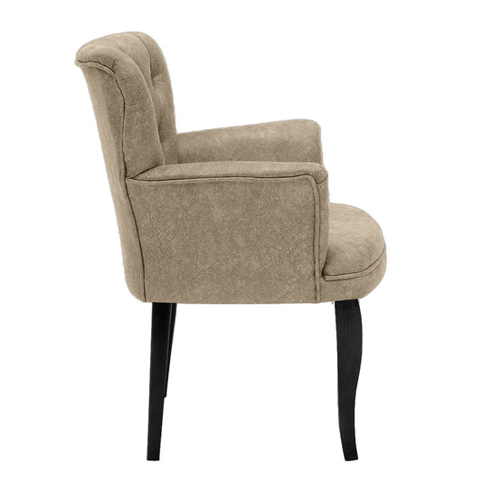 Paris Black Wooden - Lysebrun - Wing Chair