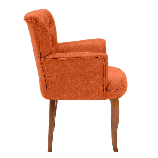 Paris Walnut Wooden - Fliserød - Wing Chair
