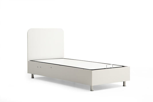 Kale 90 x 190 - White - Single Bed Base & Headboard