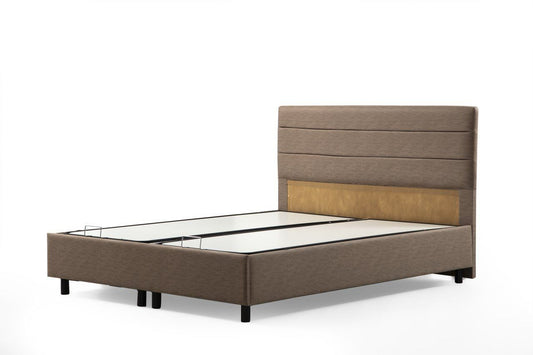 Orina 150 x 200 - Brown - Double Bed Base & Headboard