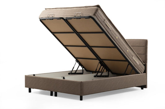 Orina 150 x 200 - Brown - Double Bed Base & Headboard