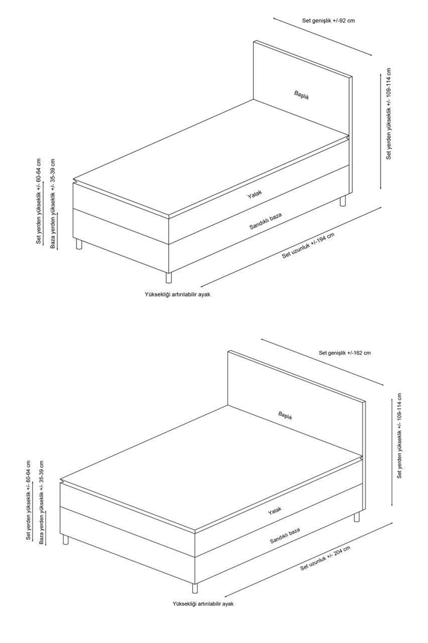 Orina 140 x 200 - Brown - Double Bed Base & Headboard