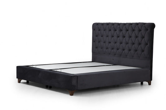 Deluxe 160 x 200 - Anthracite - Double Bed Base & Headboard