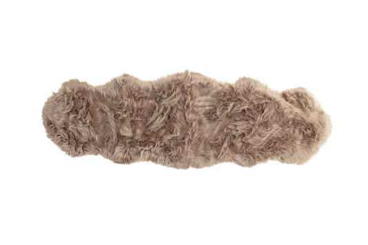 Katy - Tæppe, Polyester Fake Fur - 180*55, Pläd- Brun