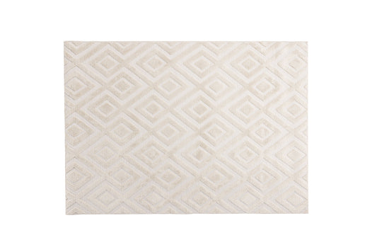 Pia - Tæppe, Polyester Shaggy - 230*160, Rektangulær - Hvid