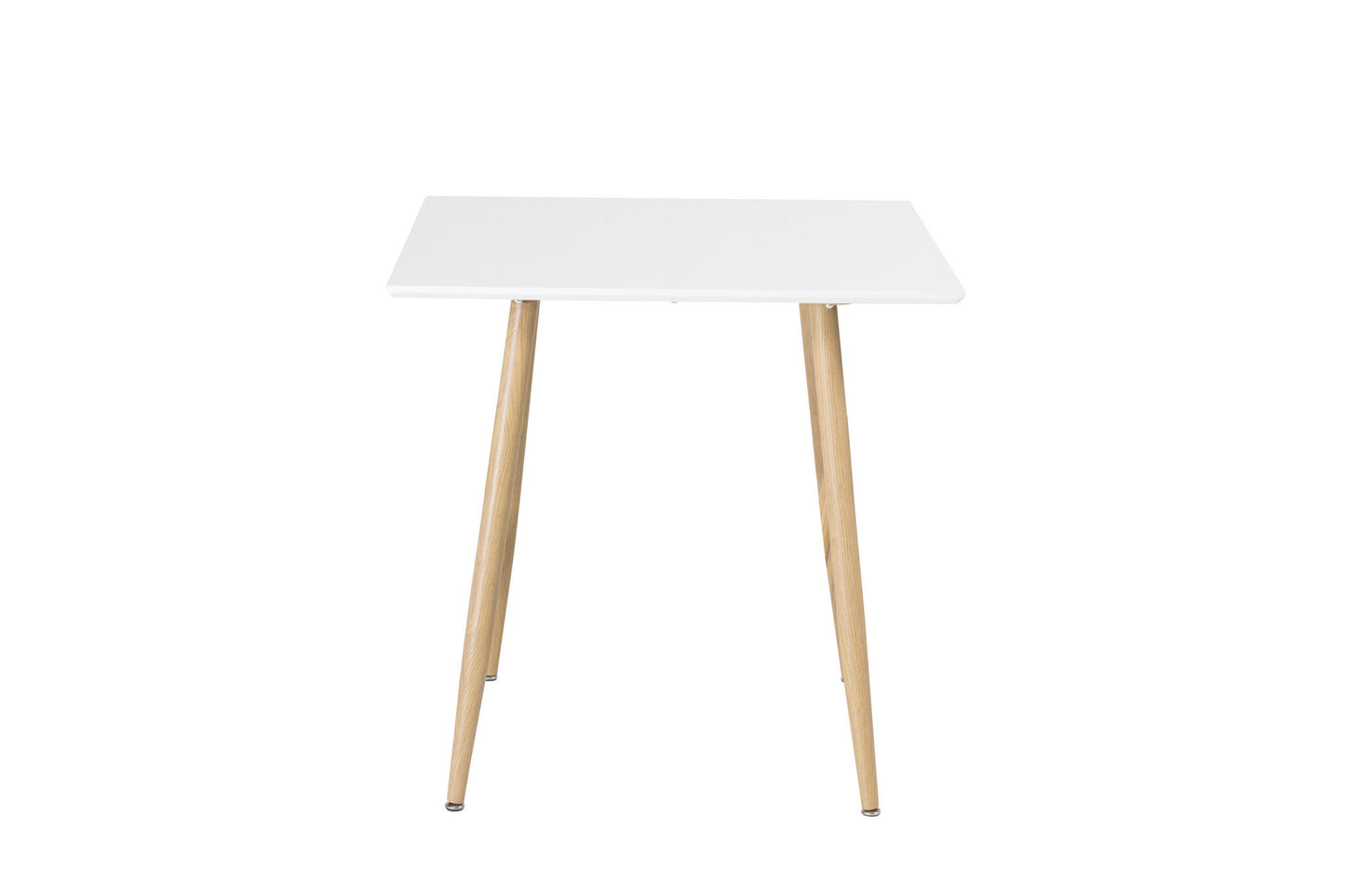 Polar spisebord 80*80 cm - Hvid /eg -look ben